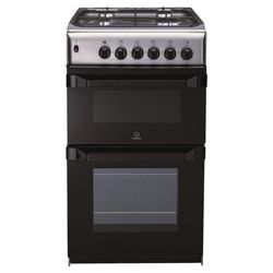 Indesit IT50G1X stainless steel gas twin cooker
