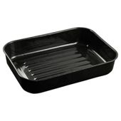 Tesco 42x28cm Vitreous Enamel Deep Roaster