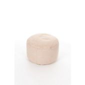 Kaikoo Faux Leather Footstool, Cream