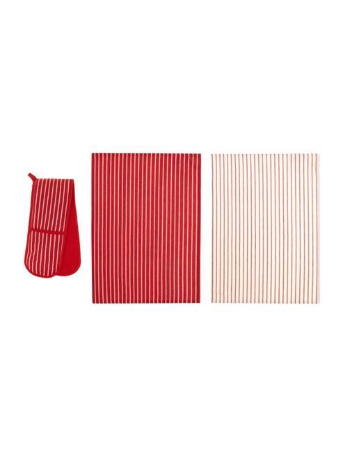 Image of Linea Butchers Stripe Bundle, Red