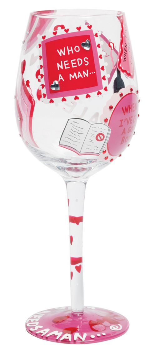 Image of Lolita Wine Glass - Who Needs A Man