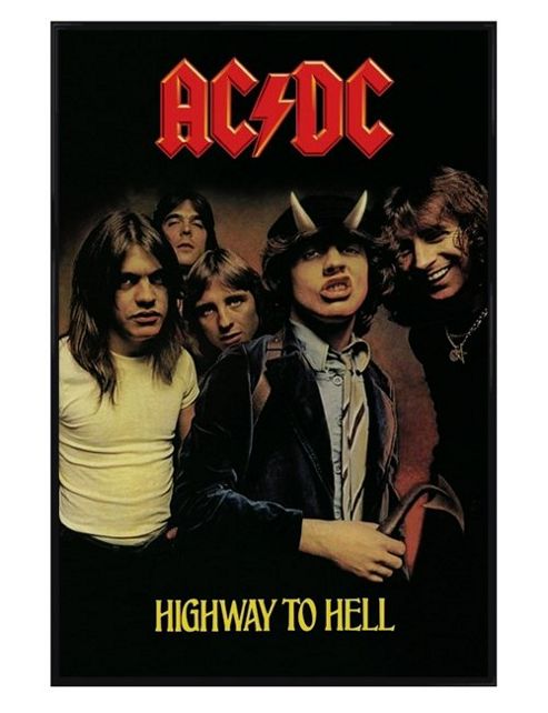 Image of Ac/dc Gloss Black Framed Highway To Hell Poster