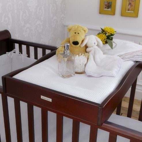 Image of Izziwotnot Bailey Sleigh Cot Top Changer (mahogany)