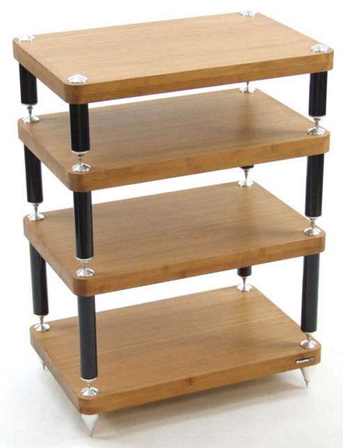 Image of Atacama Evoque Eco Medium Bamboo Hifi Stand 4 Shelves