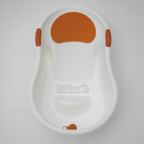 Image of Tippitoes Mini Bath White With Orange Trim