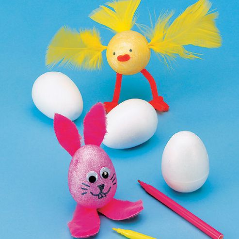 Image of Kids Crafts Polystyrene Eggs (pack Of 10)