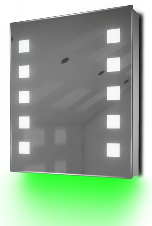 Image of Ambient Bathroom Mirror Cabinet With Sensor & Internal Shaver Socket K130g