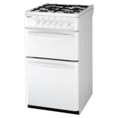 Beko DG581NWP Twin Cavity Gas Cooker 50cm White