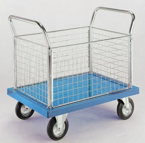 Image of 1000x700mm Platform Truck 4 Sided Mesh