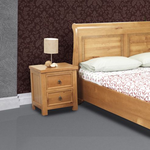 Image of Sweet Dreams Jackdaw 2 Drawer Bedside Table - Oak
