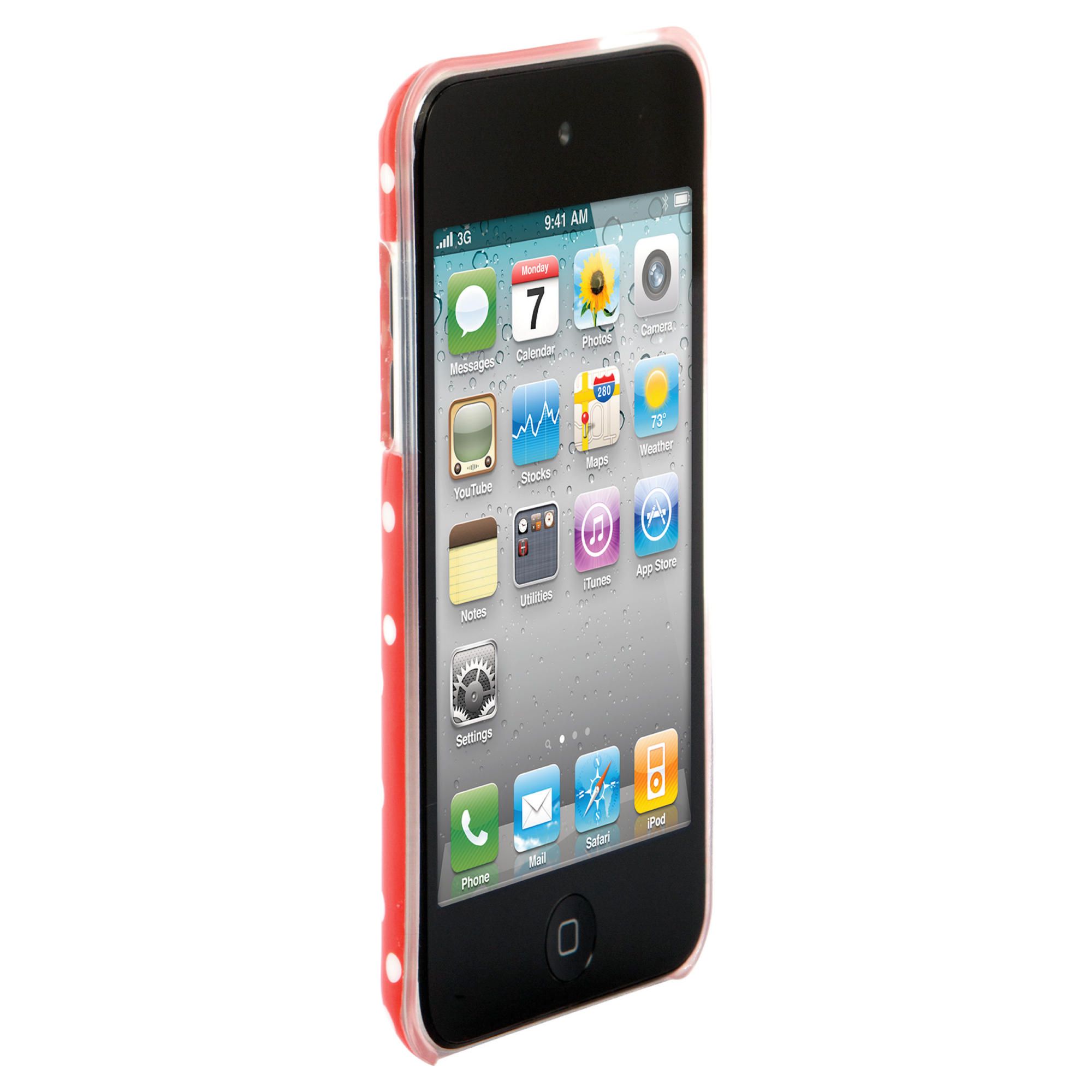 Orbyx ultra Carry case for iPod touch, Polkadot, Red