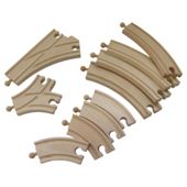 Carousel 10 Piece Wooden Train Track Set