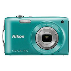 Nikon S3300 Green Digital Camera, 16 Megapixel