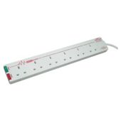 Masterplug 6 Socket 2m Surge Protection Lead