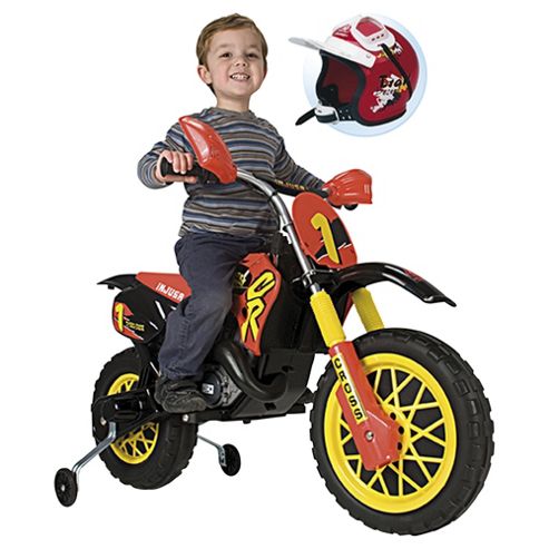 Image of Injusa Cross Cr Motorbike Battery Operated Ride-on With Helmet