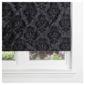 Damask Flock Lined Roman Blind 180x120cm Black