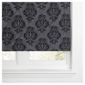 Damask Flock Lined Roman Blind 120x160cm Black