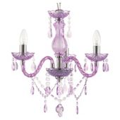 Tesco Lighting Eliza 3 Arm Kids Chandelier - Lilac