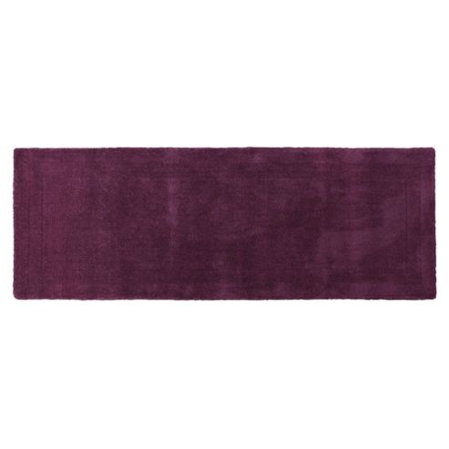 Image of Tesco Plain Wool Runner 70 X 200cm, Plum