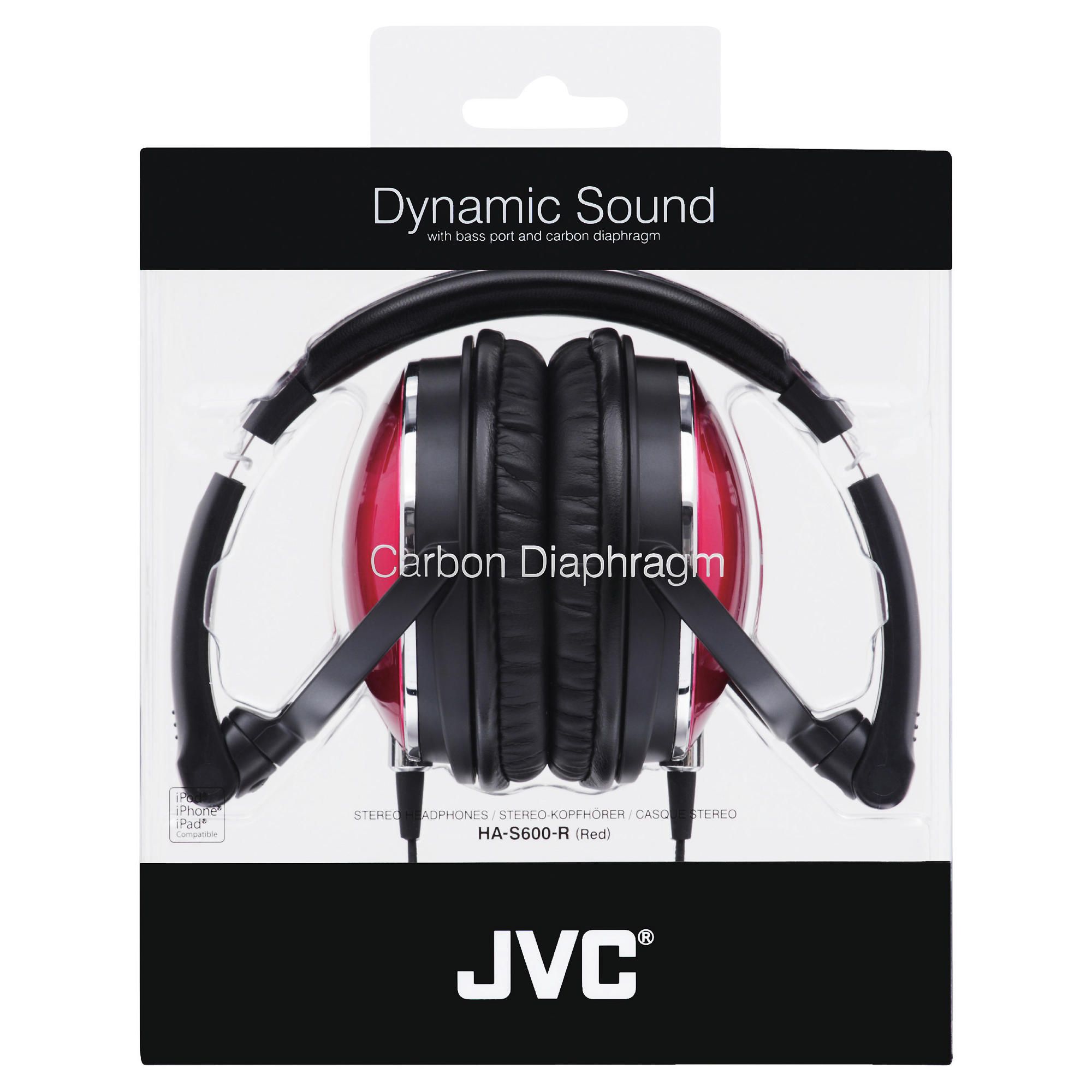 JVC HA-S600 Overhead headphones, Red