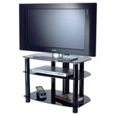 Alphason Sona Series Alpha TV Stand - Black - 32"