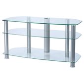 Alphason AVCR TV stand, Clear - For upto 42" screen TVs