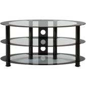 Alphason Atoll Oval Glass Universal TV Stand