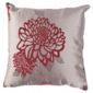 Tesco Cushions Amelia Flock Cushion, Claret / Pewter
