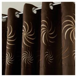 Catherine Lansfield Swirl Lined Eyelet Curtains W229xL229cm (90x90