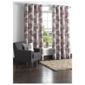 Tesco Amelia Flock Lined Eyelet Curtains W162xL183cm (64x72"), Charcoal/Pewter