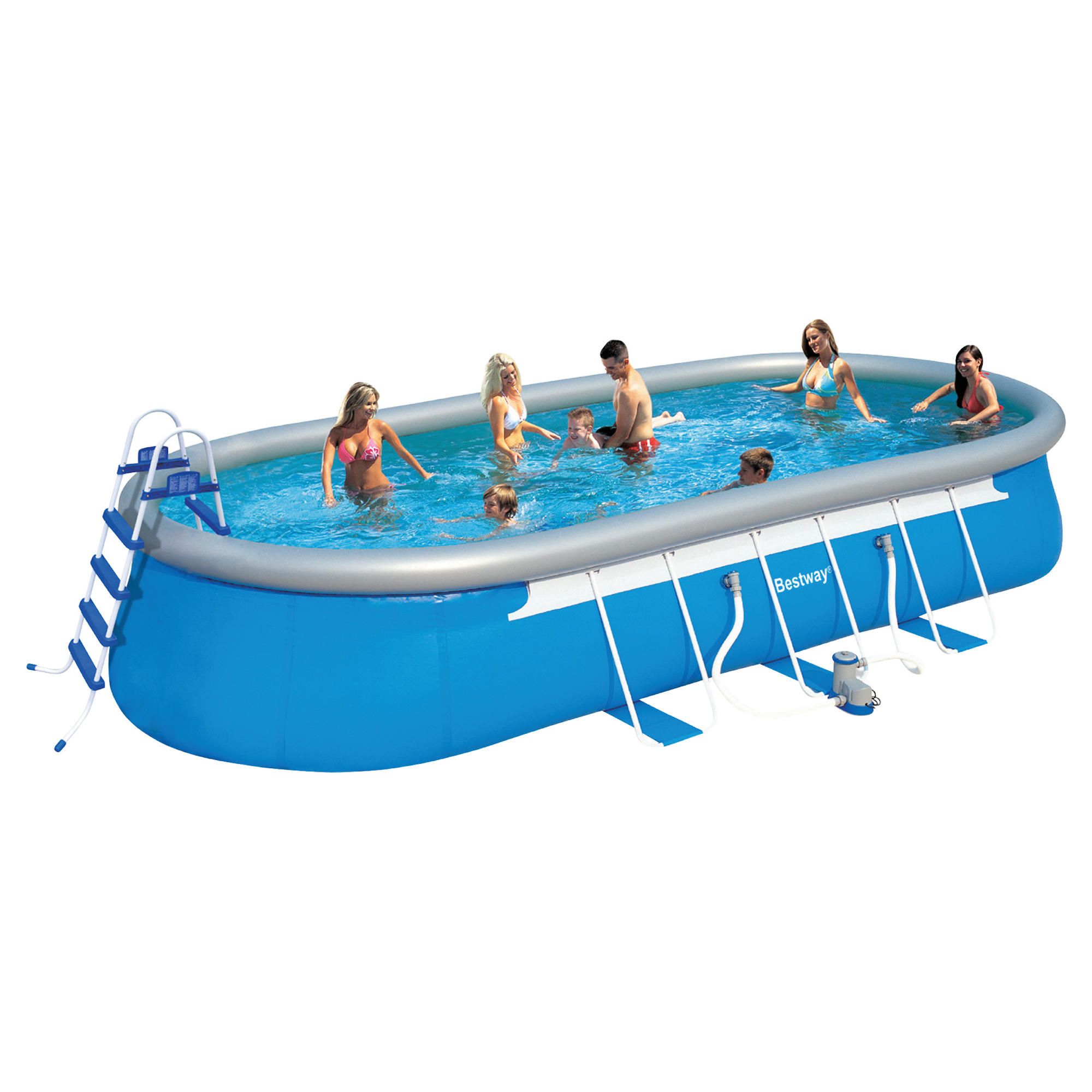Bestway 24ft Oval Fast Set Swimming Pool at Tesco Direct
