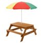 Plum Children's Rectangular Picnic Table with Parasol