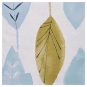 Tesco Watercolour Leaf Lined Eyelet Curtains W167xL137cm (66x54"), Soft Teal