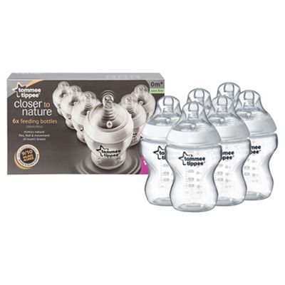 image 1 of Tommee Tippee Closer To Nature Easivent Bottles 260Ml X6