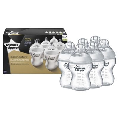 Tommee Tippee Closer To Nature Easivent Bottles 260Ml X6