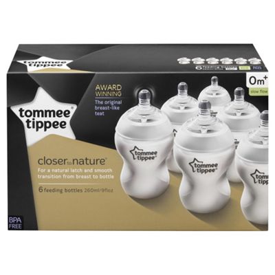 image 1 of Tommee Tippee Closer To Nature Easivent Bottles 260Ml X6