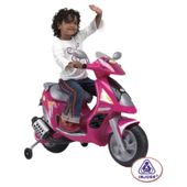 Injusa Duo 6V Ride-On Scooter With Helmet, Pink