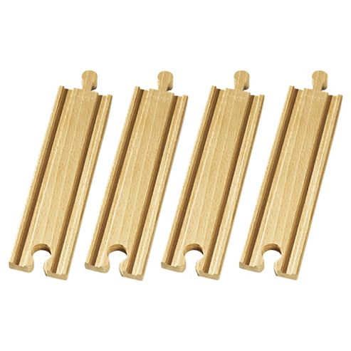 Image of Brio Medium Straight Tracks Wooden Toy