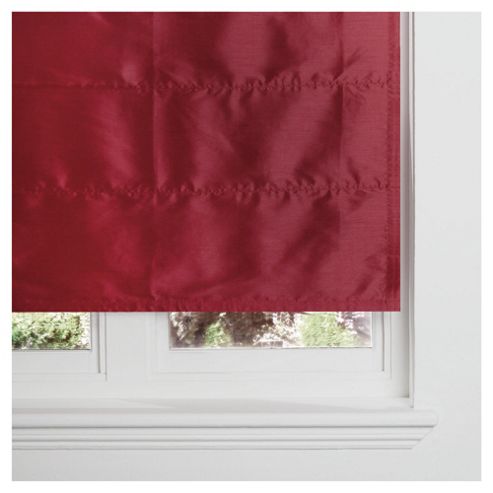 Image of Faux Silk Lined Roman Blind 180x120cm Red