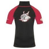 TWF UV Rash Vest Kids' Black/Red Small