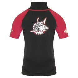 TWF UV Rash Vest Kids' Black/Red Small