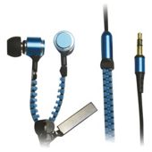 iCandy Zippa Earphones With Microphone Blue