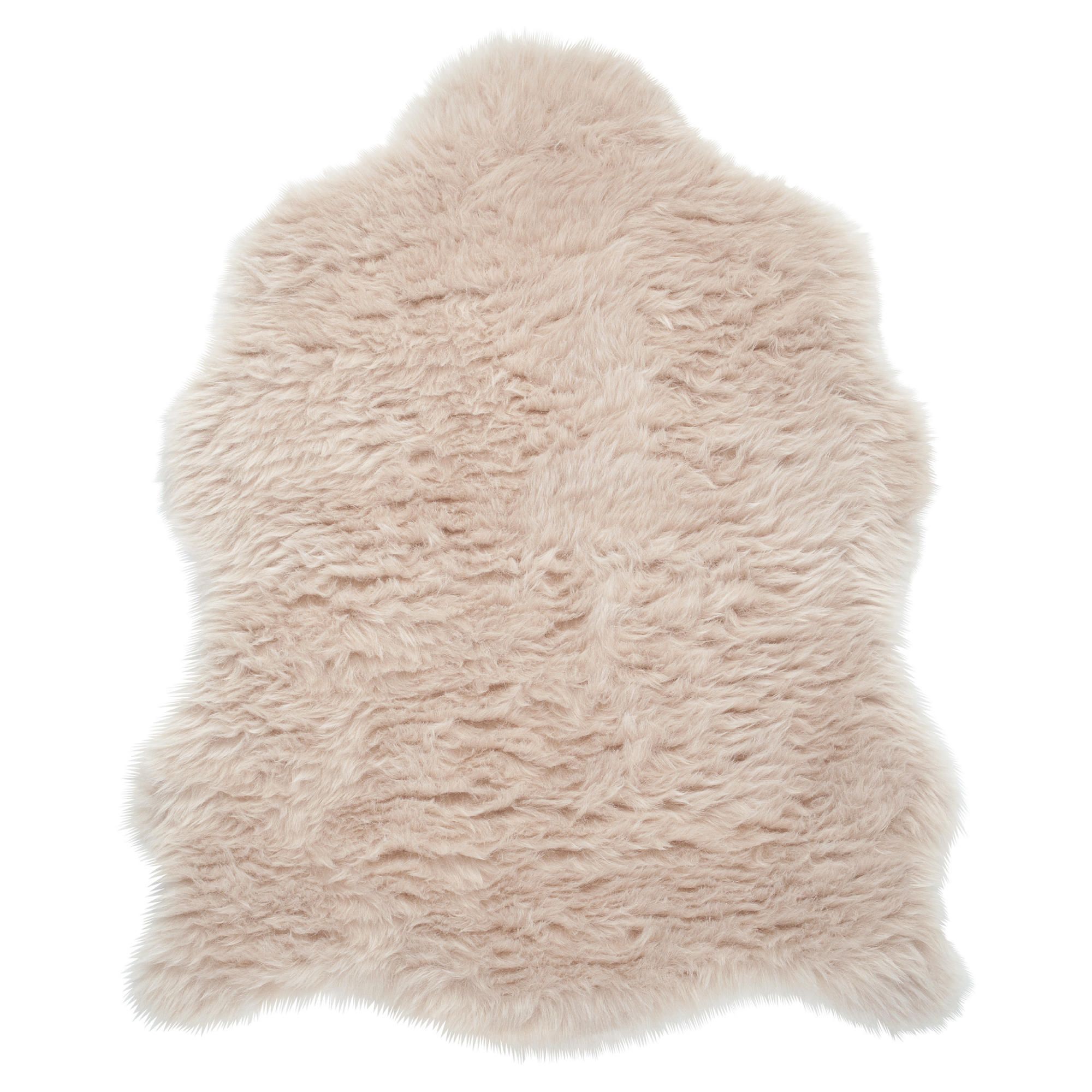Faux Sheepskin Rug Single Honey