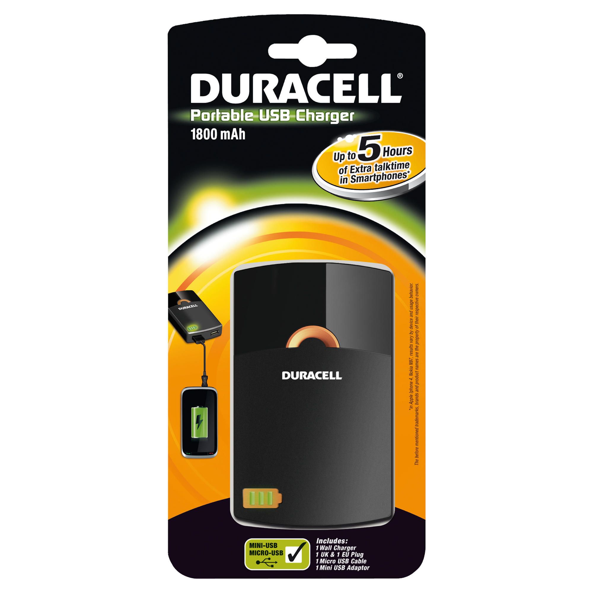 Duracell 5-hour portable battery charger