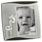 Two Tone Silver-plated 4"x3" Photo Frame - Giraffe