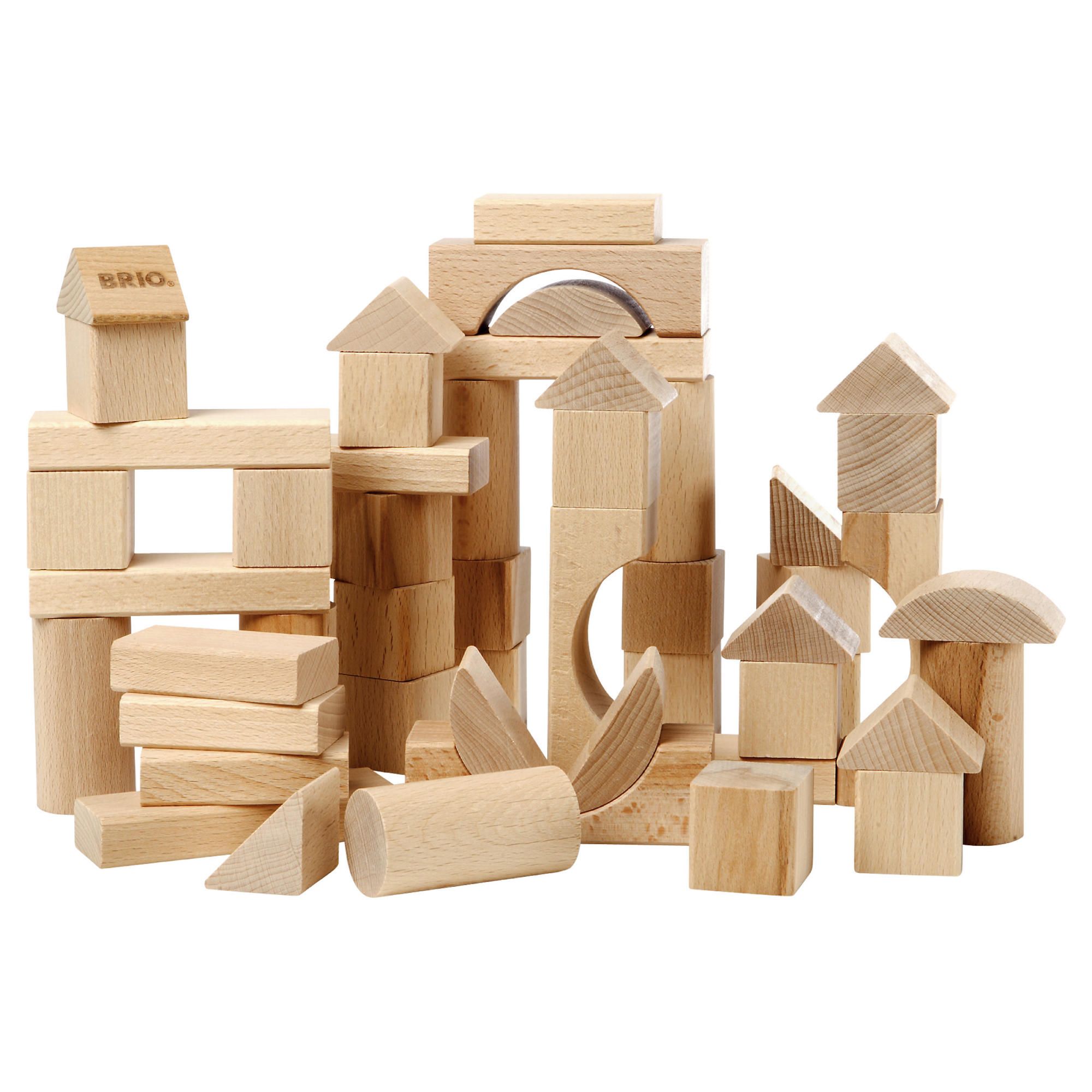 Brio 50 Piece Blocks Natural, wooden toy