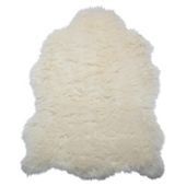Tesco Rugs Faux Sheepskin Rug Single, Cream