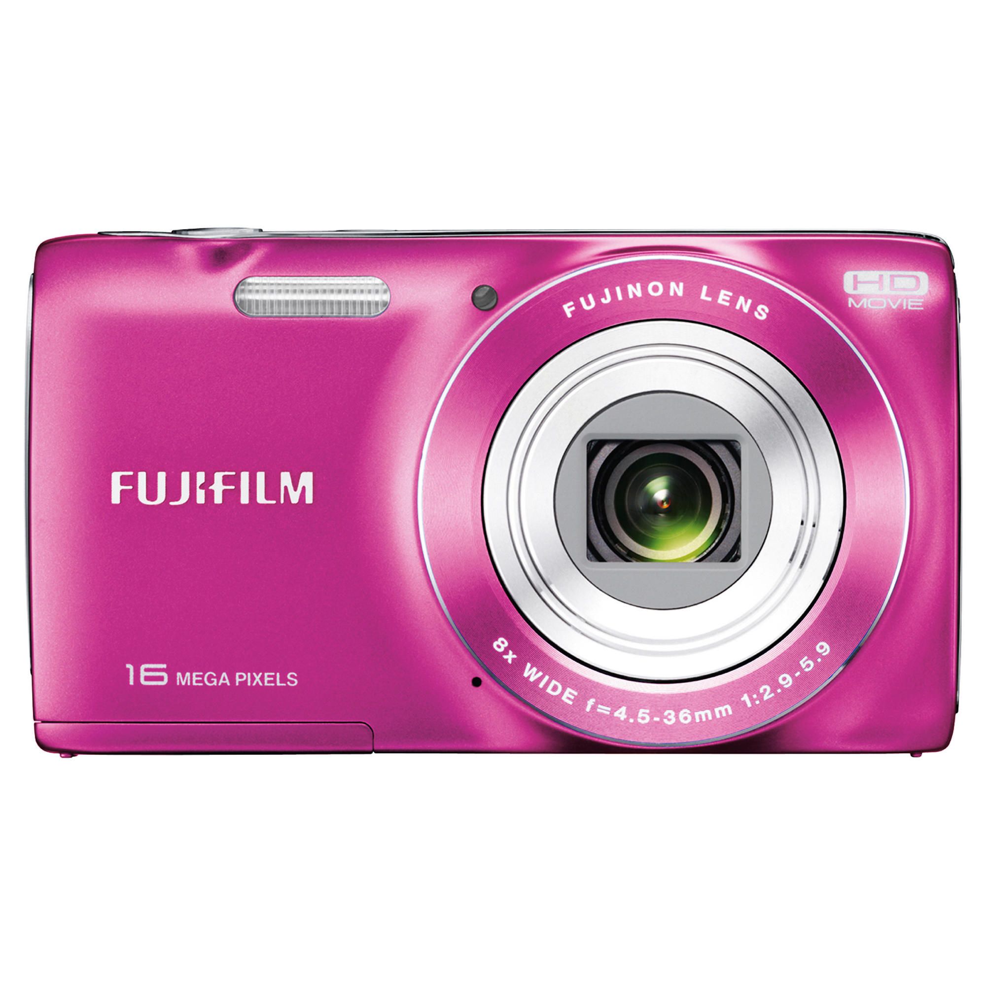 Tesco Direct Fuji JZ200 Digital Camera, Pink, 16MP, 8x Optical Zoom
