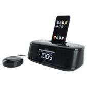 iLuv iMM153blk clock radio with iPod dock Black, LCD display