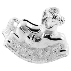 Silver Plated Rocking Horse Money Box